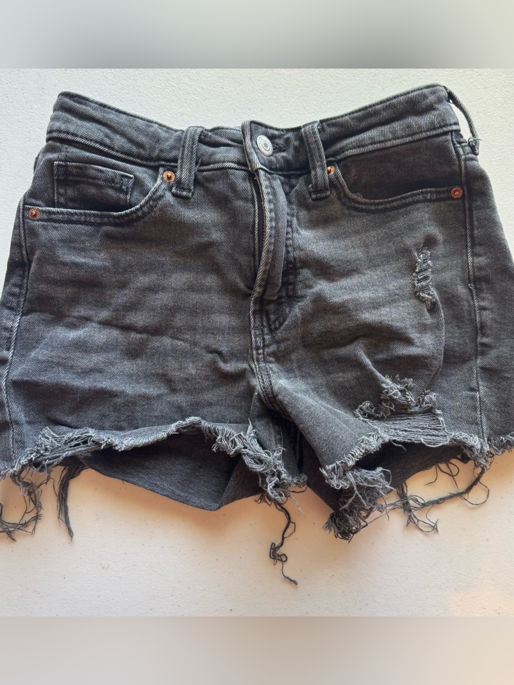 Old Navy Black Distressed Jean Shorts